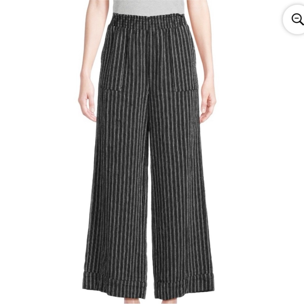 Time and Tru Black Striped Pants